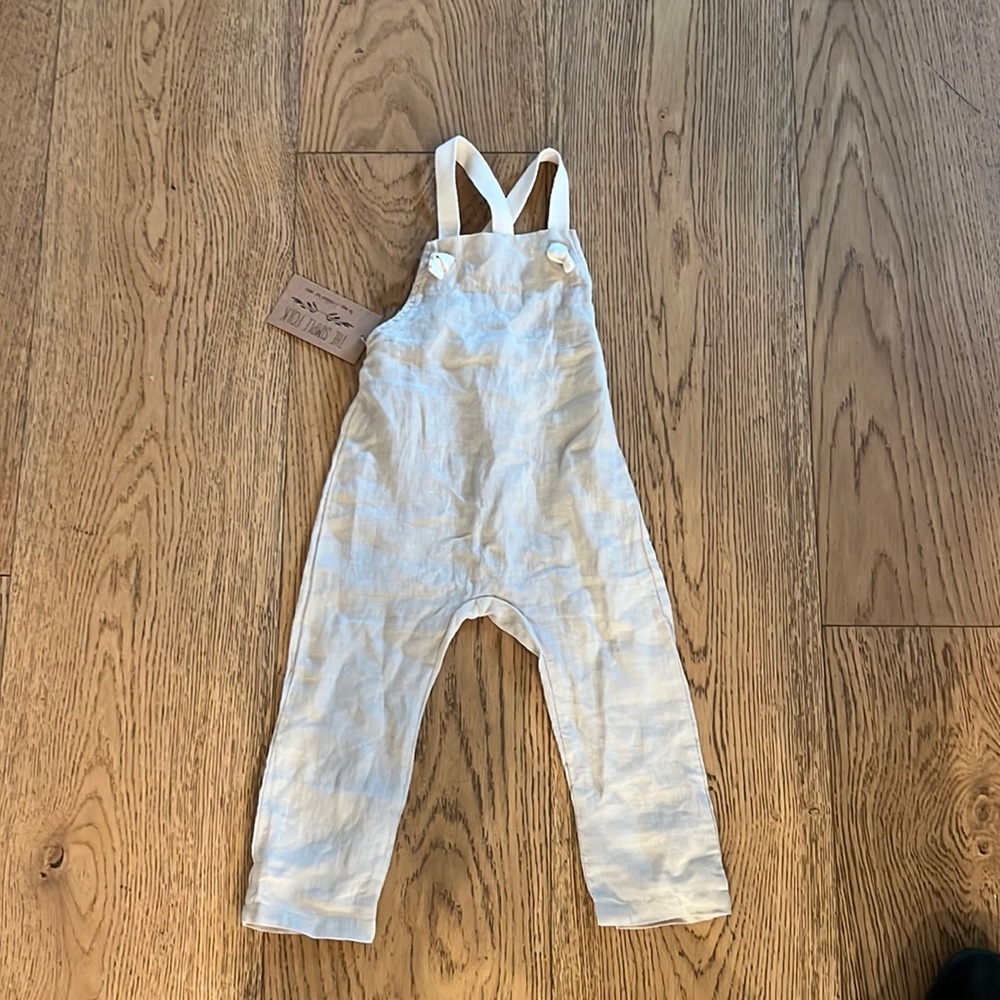 The Simple Folk Linen Overalls 18-24 Months
